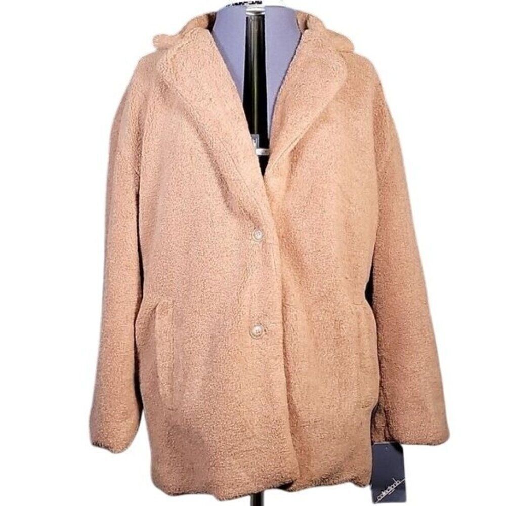 Collection B Juniors' Faux Fur Camel Coat Sz XL